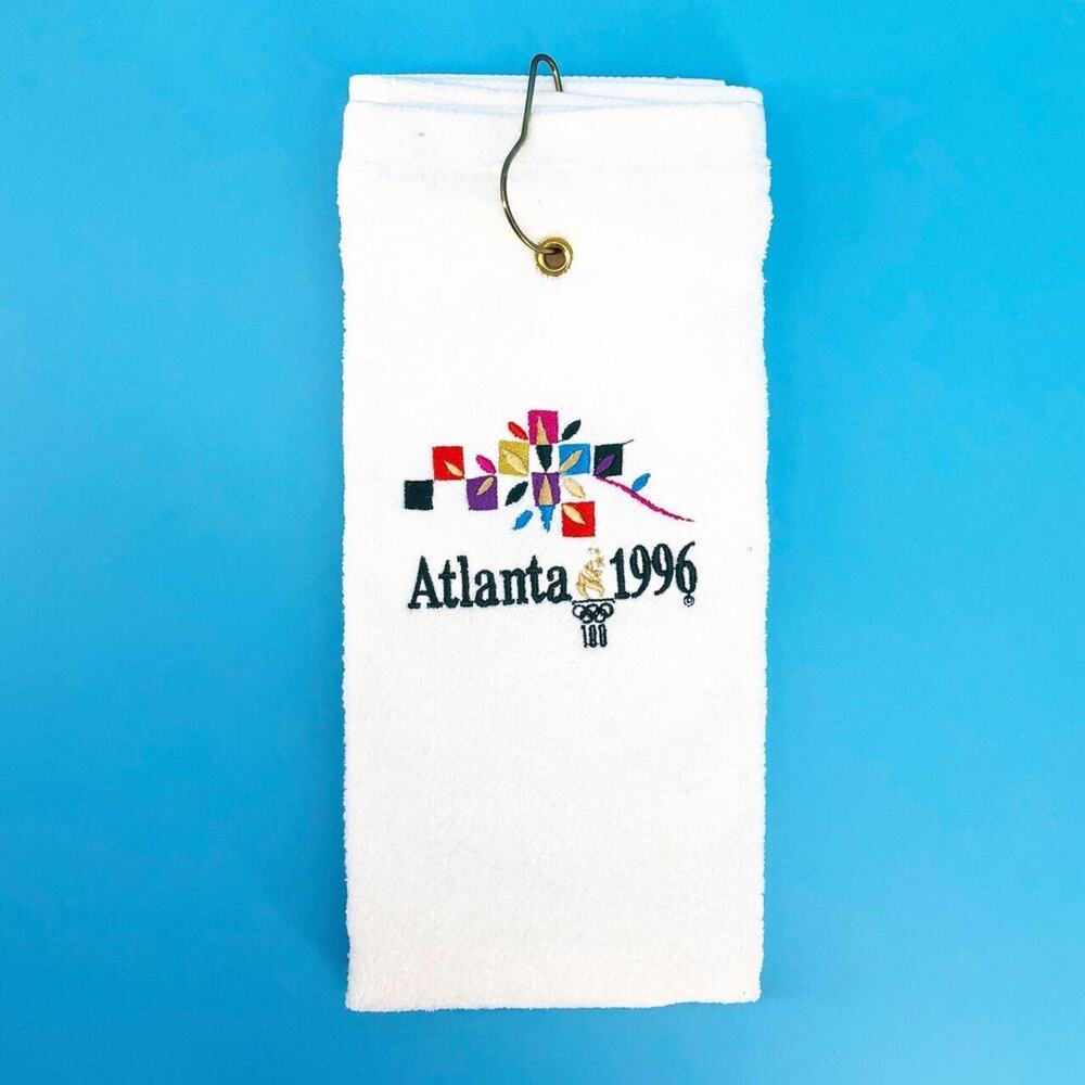 Atlanta 1996 Olympics golf towel 90s 1990s vintage